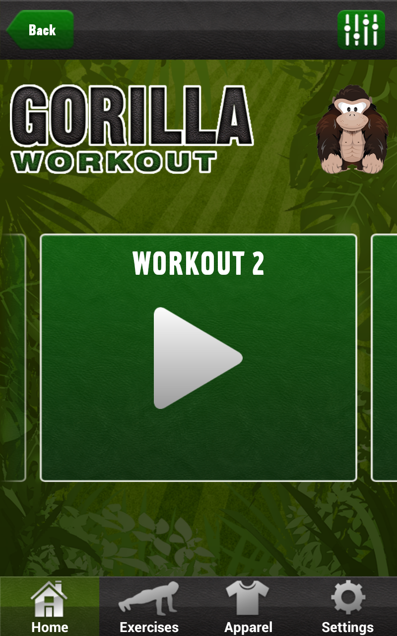 Gorilla Workout: Strength Plan Screen 2