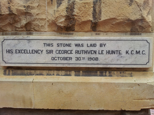 Laid by Sir George Ruthven Le Hunte