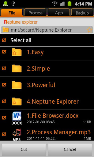 Neptune file explorer