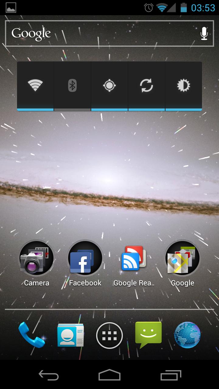 Android application Starfield 3D 2 Live Wallpaper screenshort