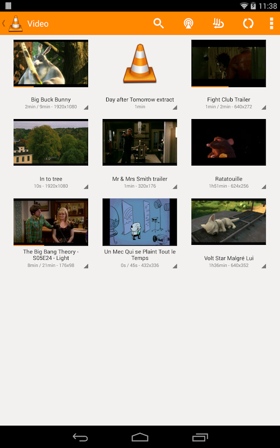    VLC for Android beta- screenshot  