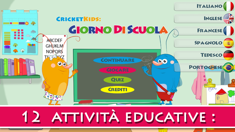 Android application Cricket Kids: School Day screenshort