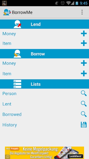 Borrow and lend items or money