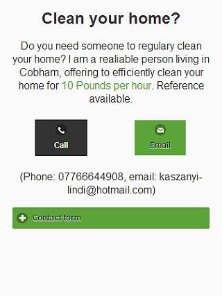 【免費商業App】Clean your home (Cobham area)-APP點子