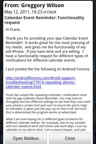   Email Widget – Capture d'écran 