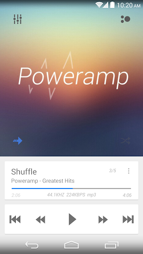 Poweramp skin 5in1 Now Card UI