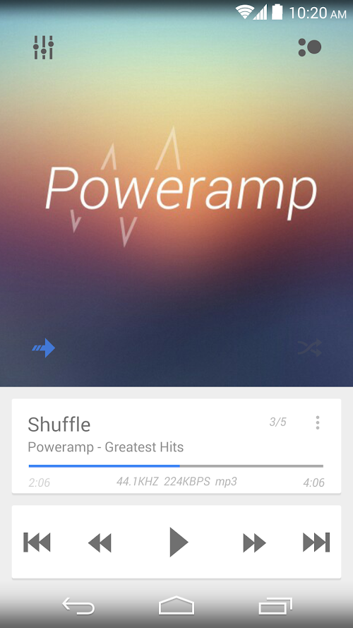 Android application Skin for Poweramp Now/Card UI screenshort