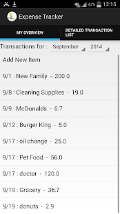 Expense Tracker Screenshots 0