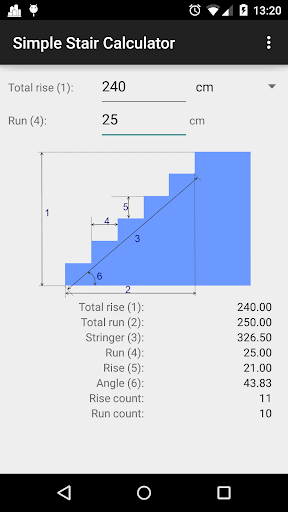 Simple Stair Calculator