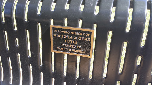 Virginia And Gene Lutes Memorial Bench 