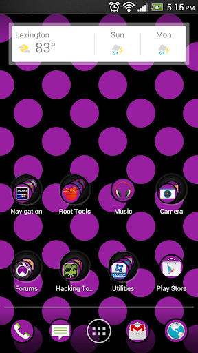 Polka Dot Black Purple Theme