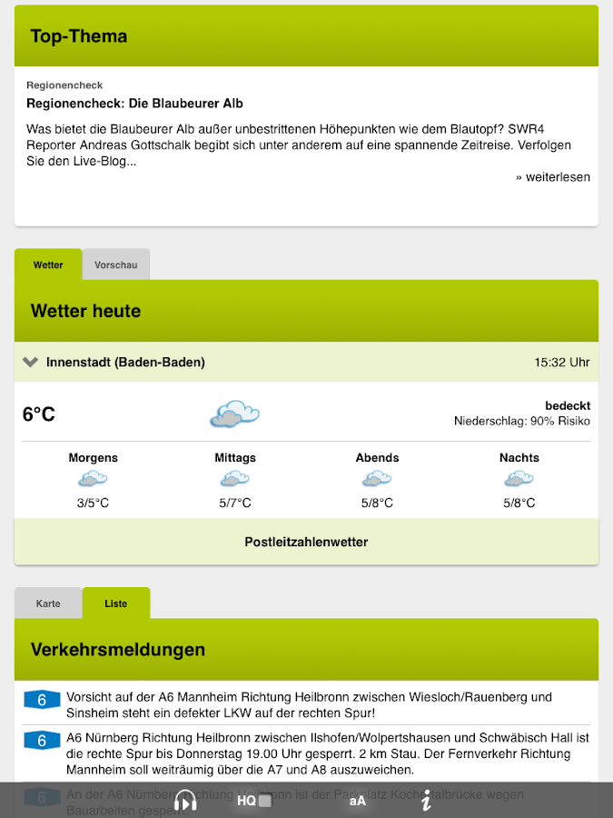 SWR4 BadenWürttemberg Radio Android Apps on