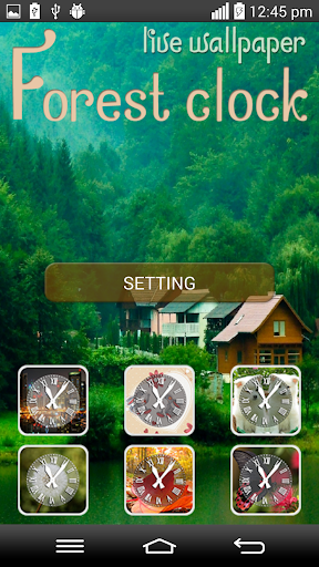 Forest Clock Live Wallpaper