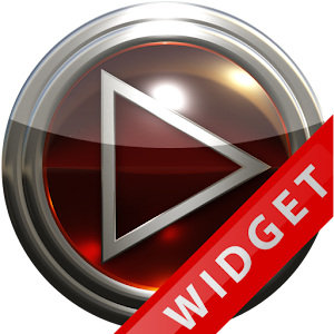 Poweramp Widget Red Glas logo