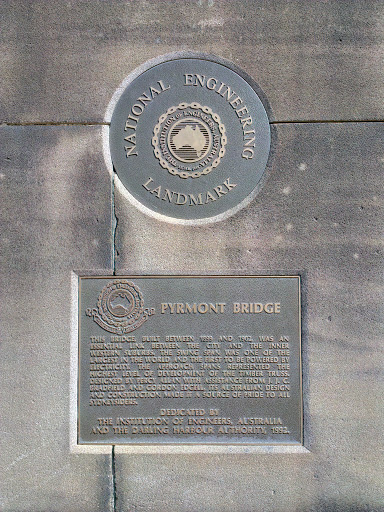 Pyrmont Bridge Australian Engineering Landmark Plaque