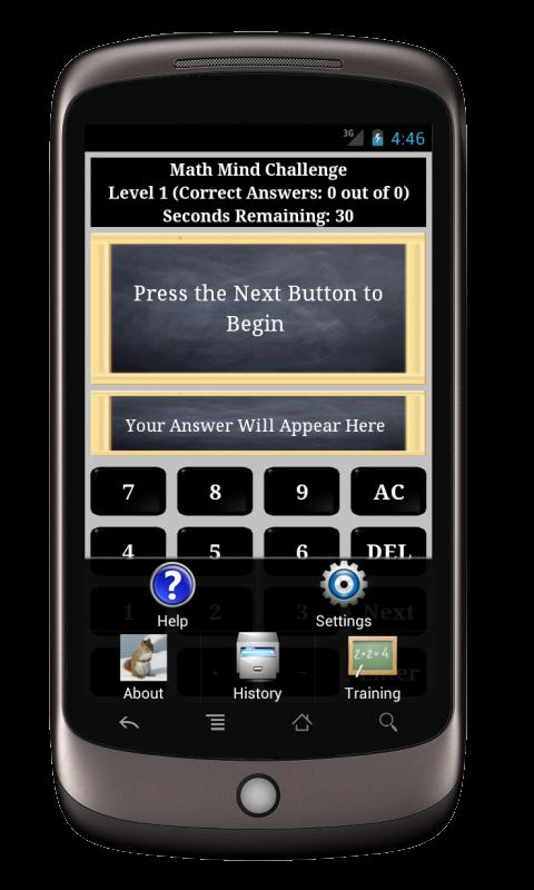   Math Mind se skermkiekie 