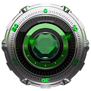 Clock Widget Green Diamond
