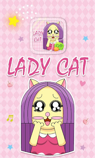 GO SMS PRO LADY CAT STICKER