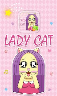 Lastest GO SMS PRO LADY CAT STICKER APK for PC