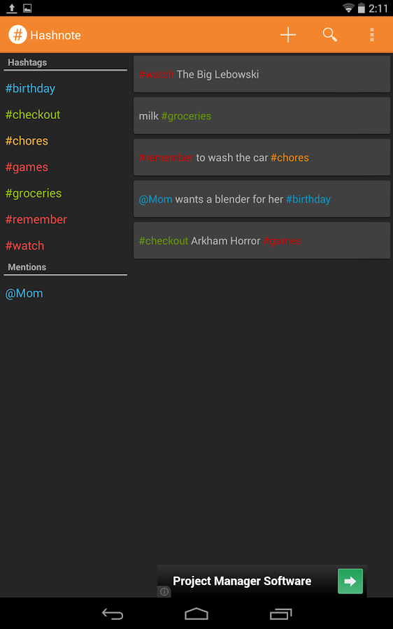    Hashnote- screenshot  