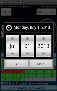 Safe Love Calendar - screenshot thumbnail