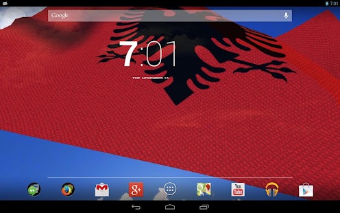3D Albania Flag Live Wallpaper Screenshots 1