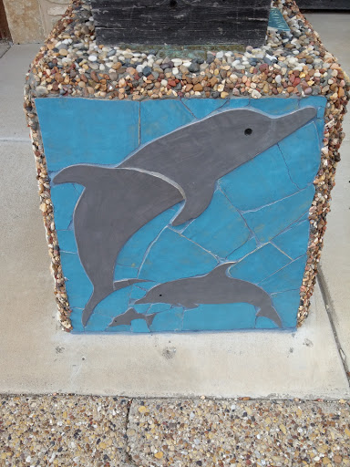 Dolphins at Sea Stone Artwork 