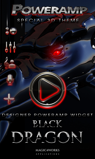 Poweramp Widget Black Dragon