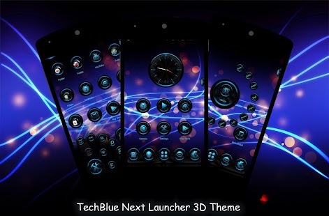 【免費個人化App】TechBlue Next Launcher Theme3D-APP點子