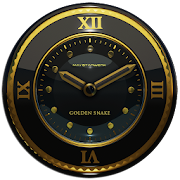 Gold Snake Clock widget