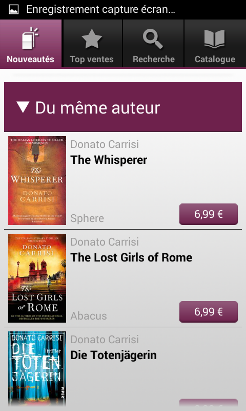 Numilog eBook Reader Screen 3