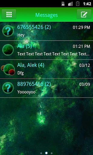 GO SMS PRO Planets theme