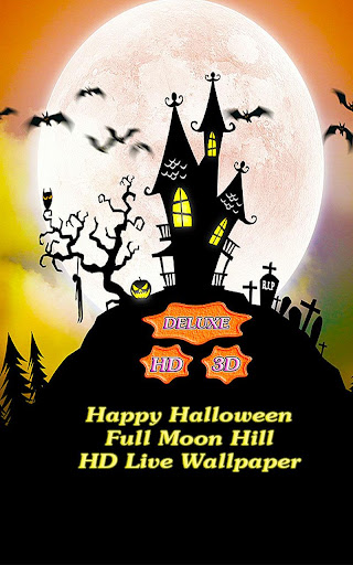 Happy Halloween Full Moon Hill