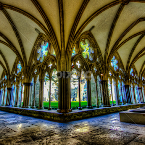 by G. Stetson - Buildings & Architecture Architectural Detail ( britain, uk, great britain, cloister )