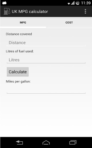 UK MPG Fuel Calculator AdFree