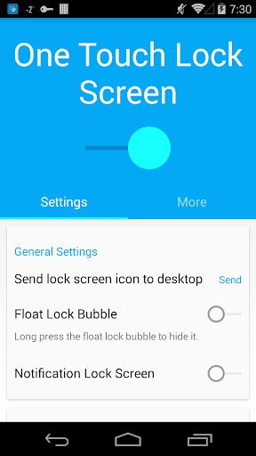 One Touch Lock Screen