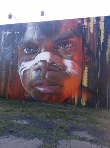 Aboriginal Child Face Street Portrait