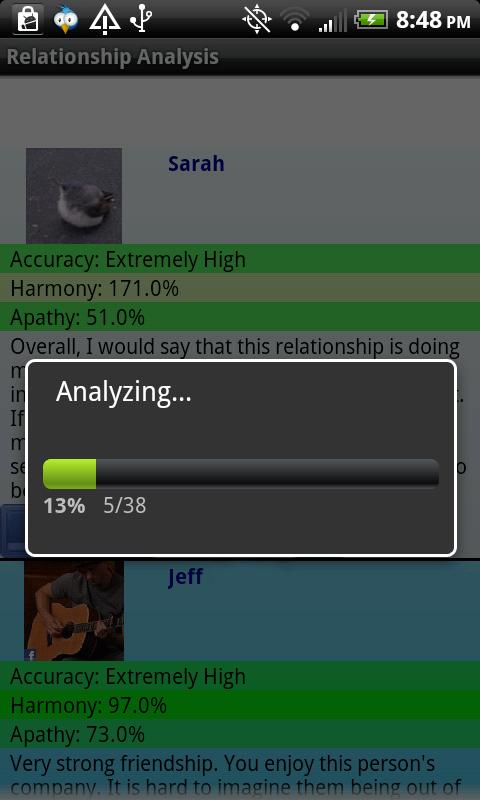 Android application Relationship Analysis PRO screenshort