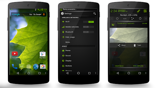 Screenshot Green Fire Theme CM11/AOSP/PA v4.00
