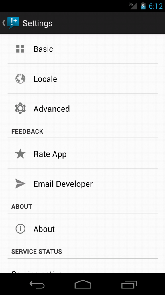Notify+ Screen 2
