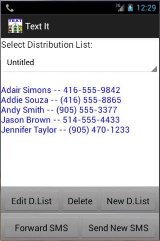 Text It Group SMS Screen 2