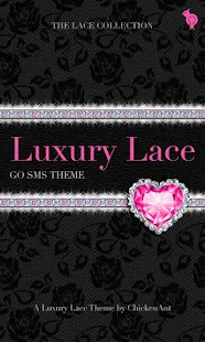Pink Luxury Lace Theme Go SMS