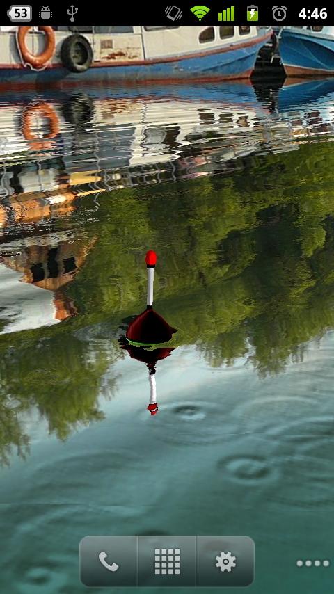 Android application Fishing Float LIve Wallpaper screenshort