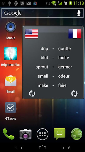 Learn French widget