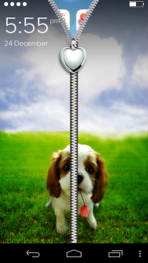 【免費工具App】Cute Puppy Zipper Lock Screen-APP點子