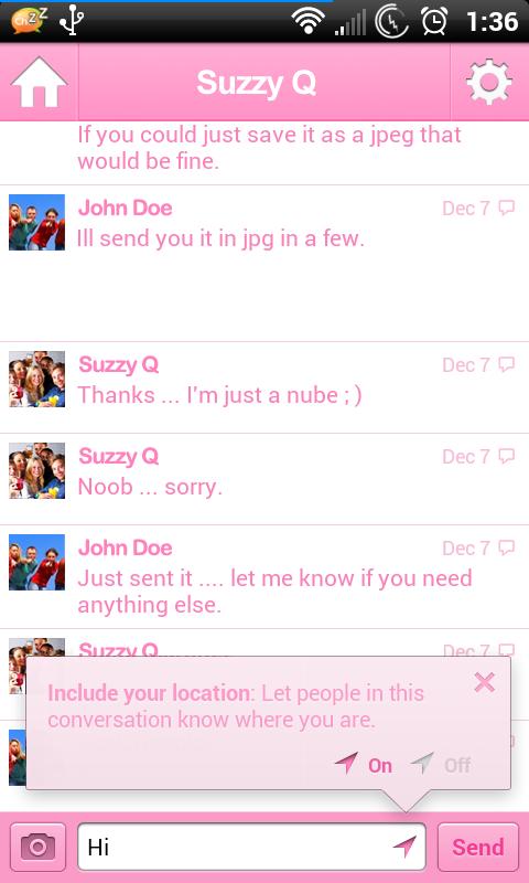 Pink for Facebook Messenger Screen 3