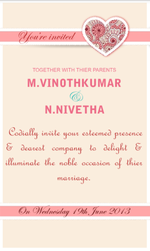 Wedding Invitation Wording: Wedding Invitation Wordings Sms