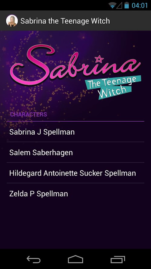 Android application Sabrina the Teenage Witch screenshort