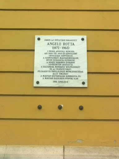 Angelo Rotta Emléktábla