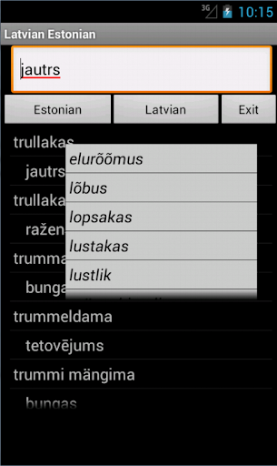 Estonian Latvian Dictionary